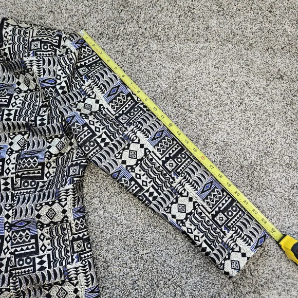 Patra Vintage 80's Gold Metallic Long Sleeve Tapestry Jacket Geometric Sz 16 - Picture 12 of 14